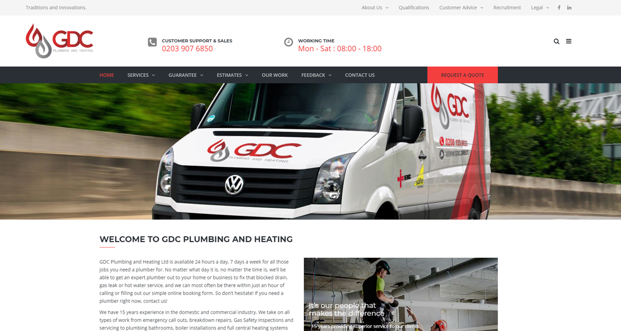 GDC Plumbing and Heating Ltd Website